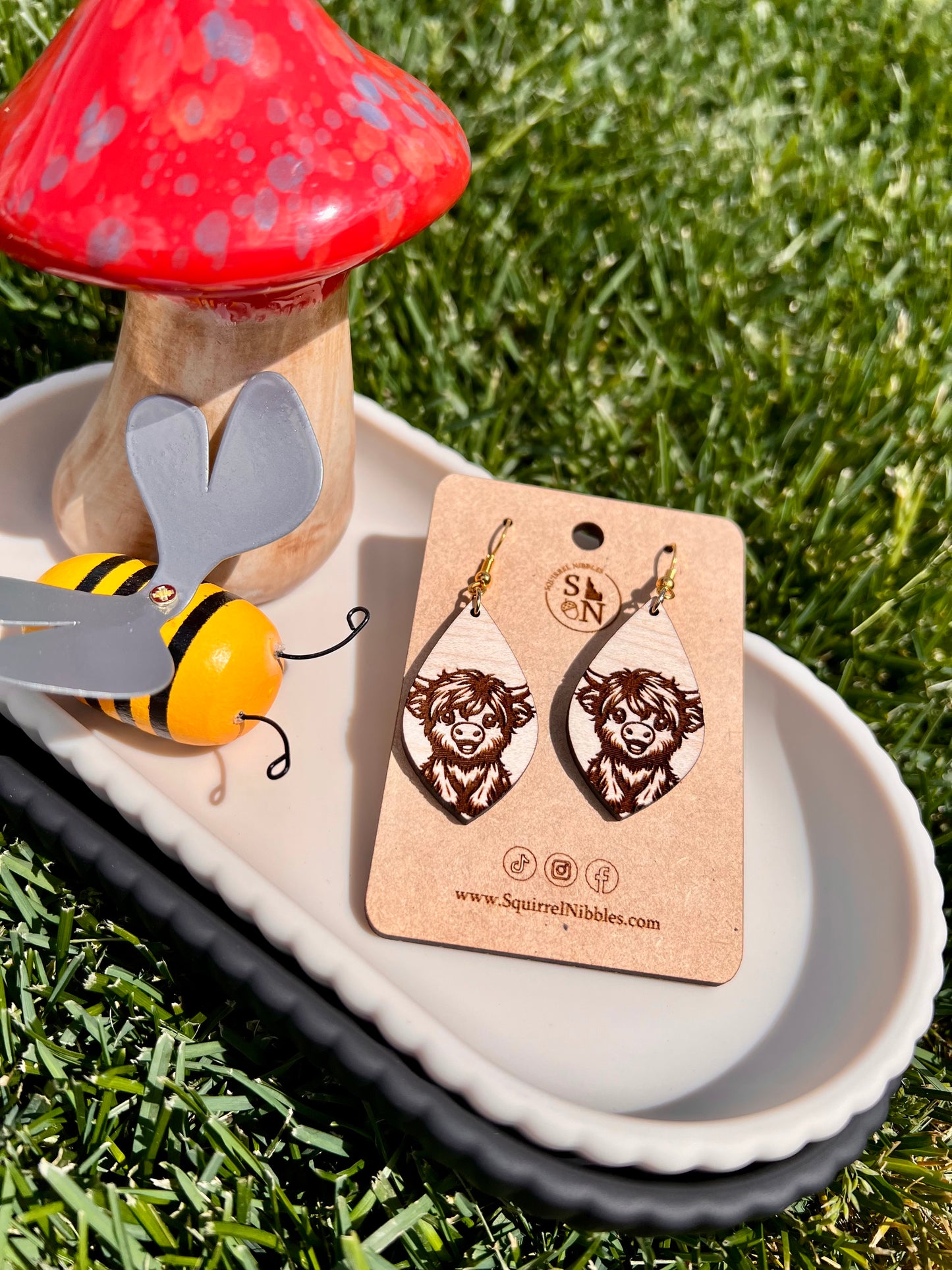 Highland Cow Earring Drops