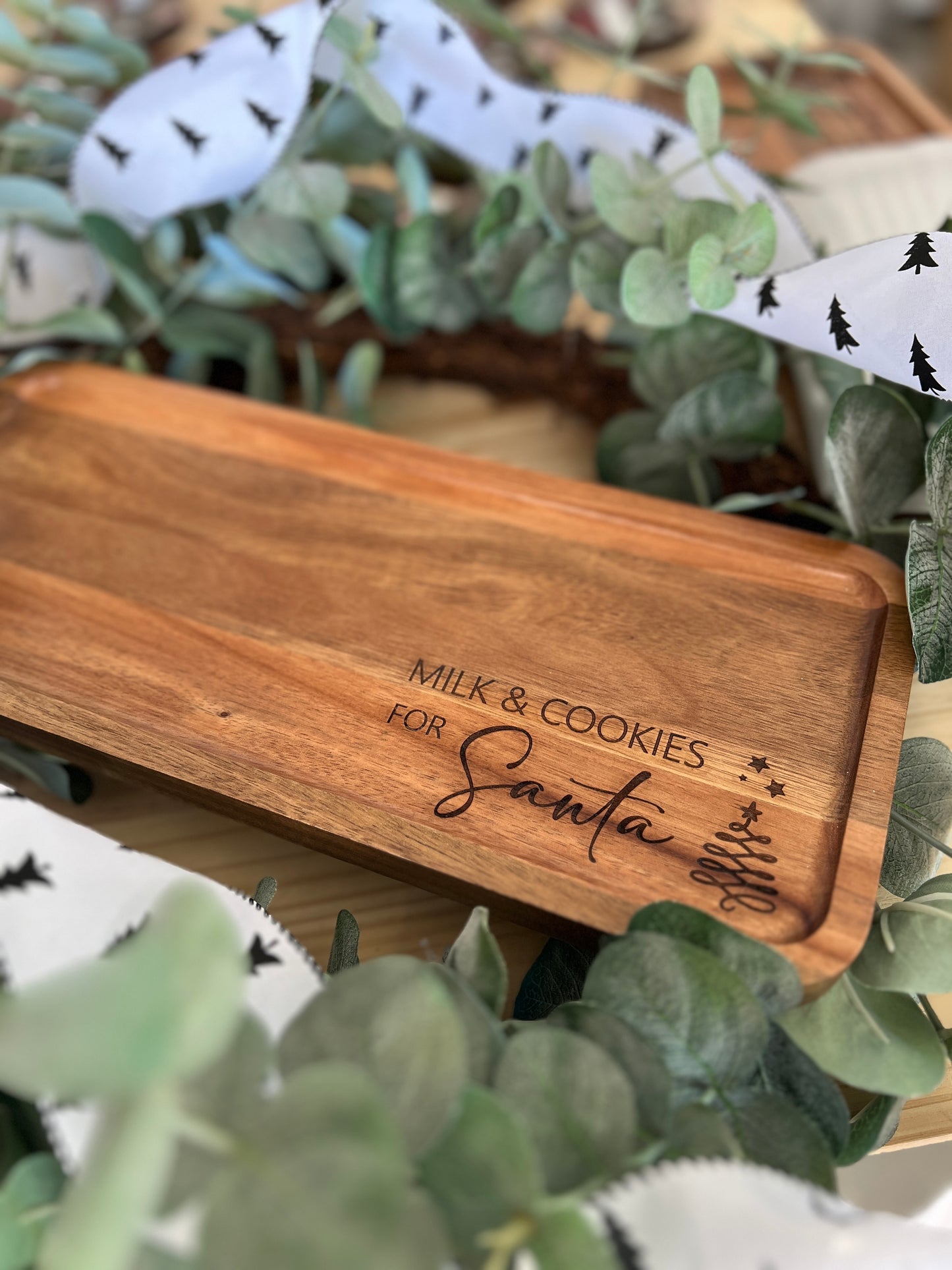 Engraved Tray -“Cookies for Santa”