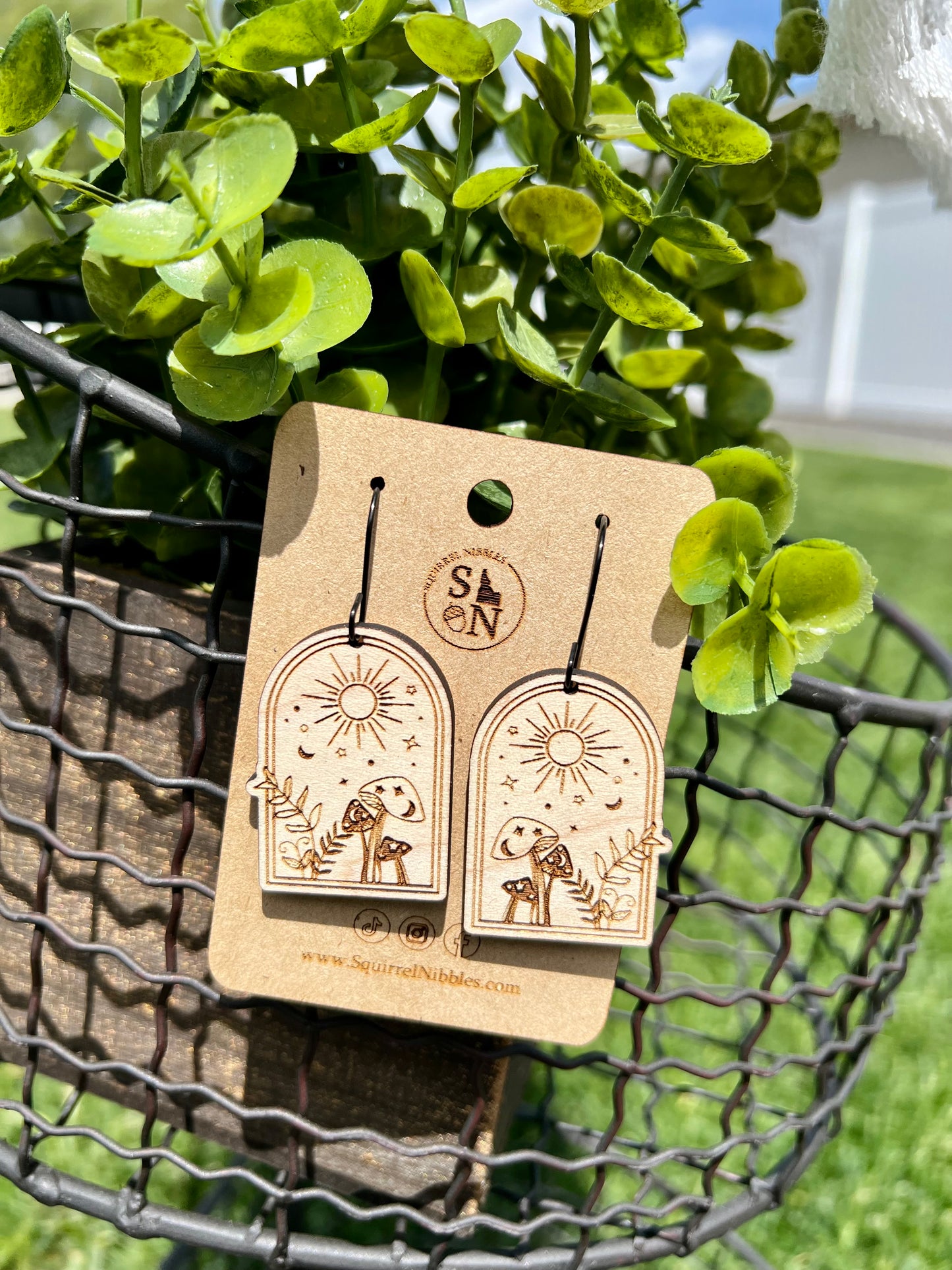 Whimsical Mushroom Earring Drops