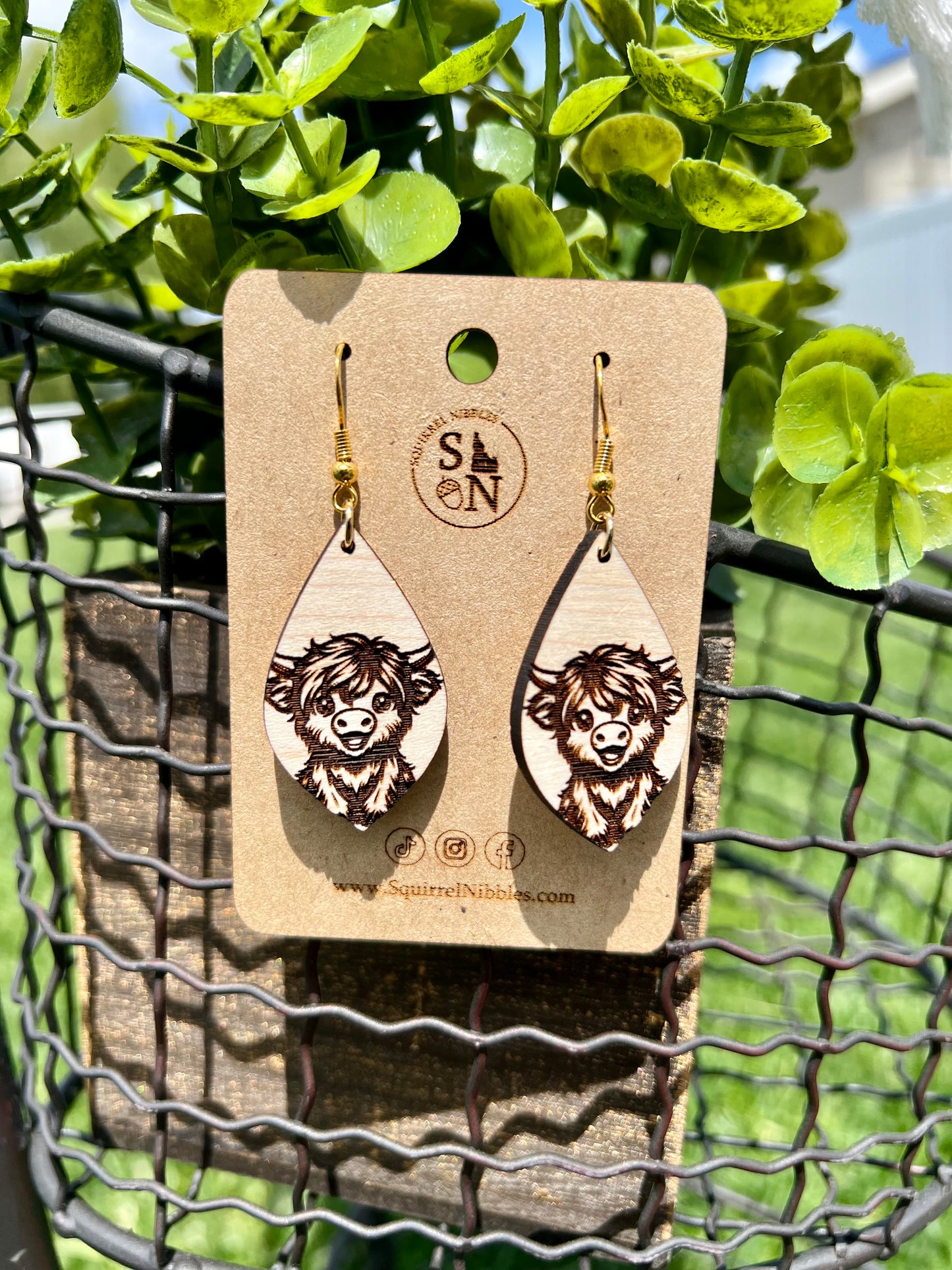 Highland Cow Earring Drops